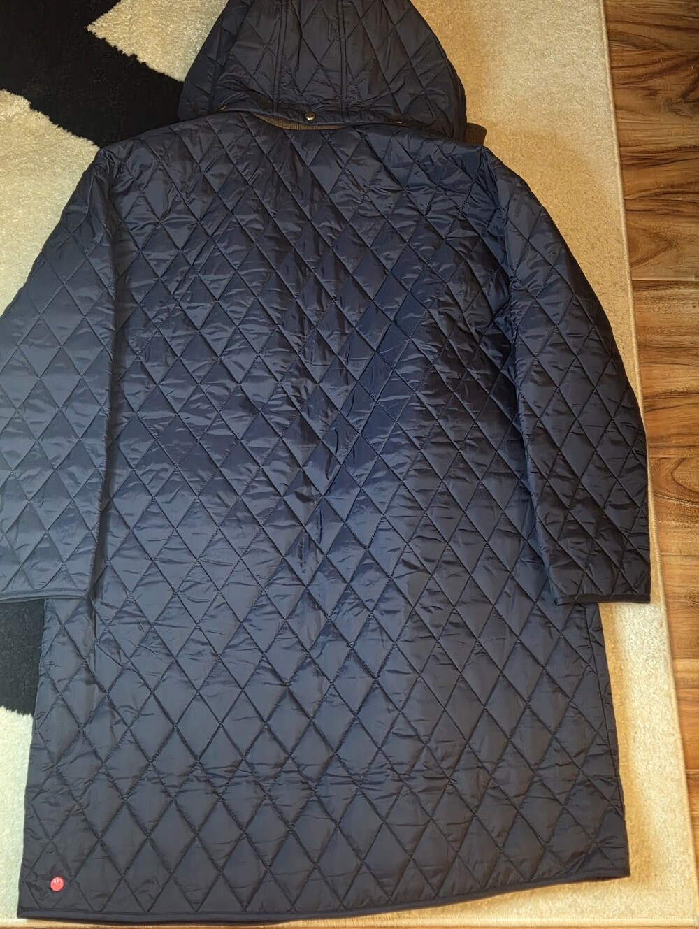 HUNTER 'ALISON' LONG DIAMOND QUILTED JACKET - Picture 3 of 8
